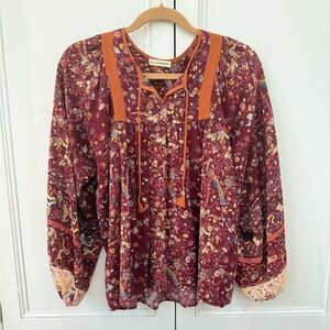 Ulla Johnson Silk Floral Print Blouse